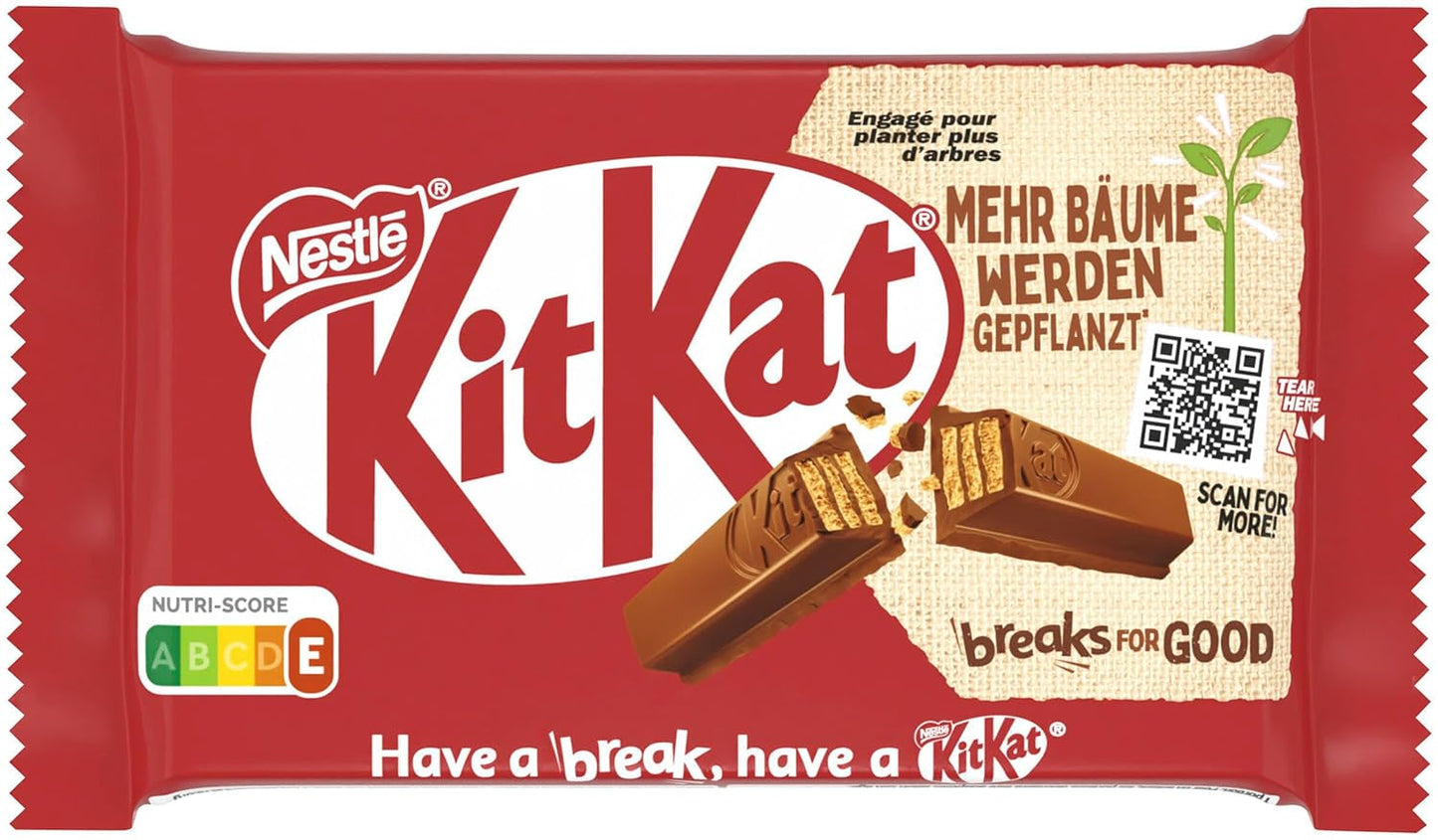 Nestlé Classic Chocolate Bars, Mjölkchoklad Crunchy Wafer Bars, förpackning med 48 (24 x 41,5 g)