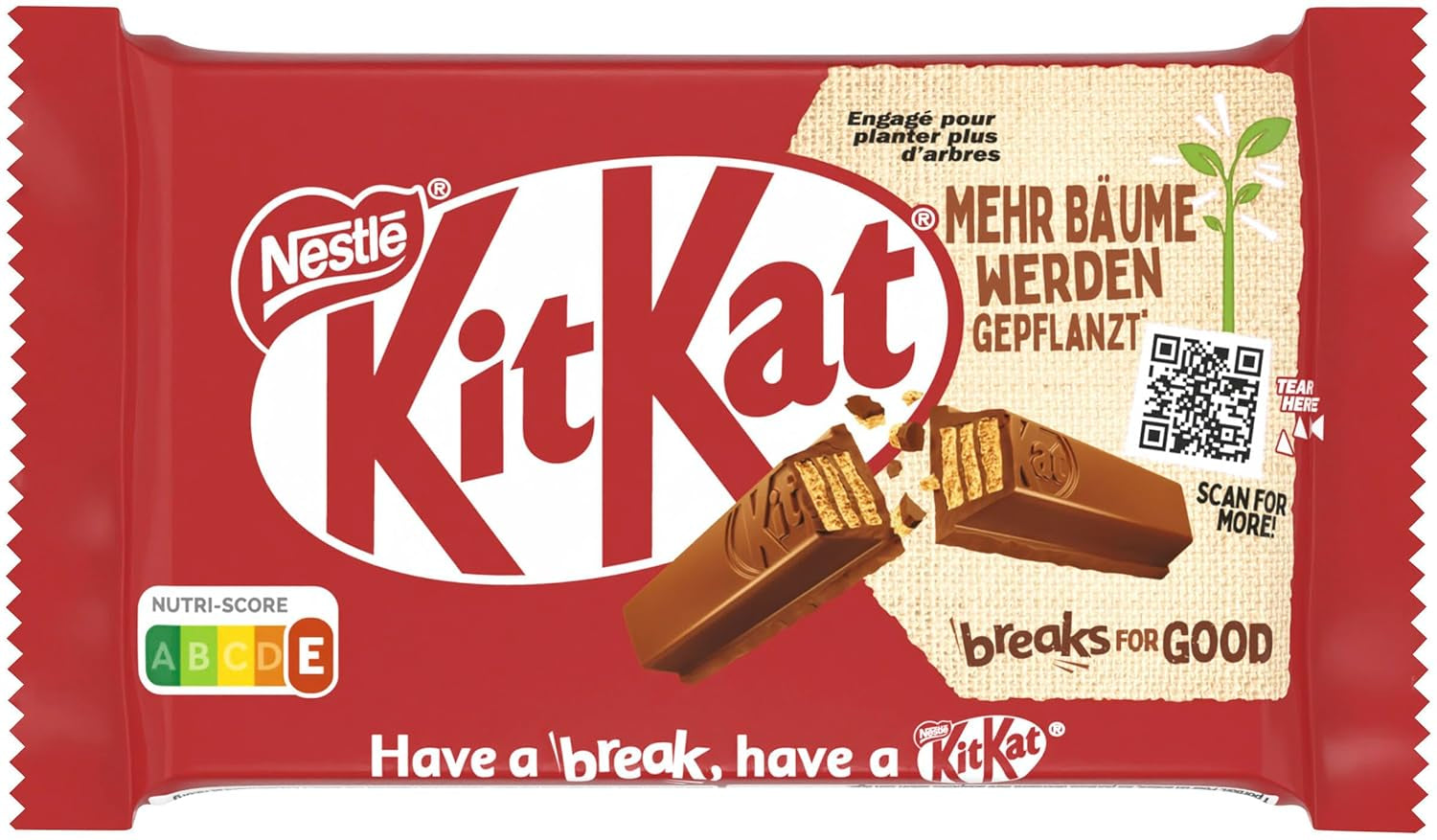 Nestlé Classic Chocolate Bars, Mjölkchoklad Crunchy Wafer Bars, förpackning med 48 (24 x 41,5 g)