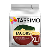 Tassimo Kapseln Jacobs Caffè Crema Classico XL, 5 x 16 dynor, 80 Kaffeekapseln