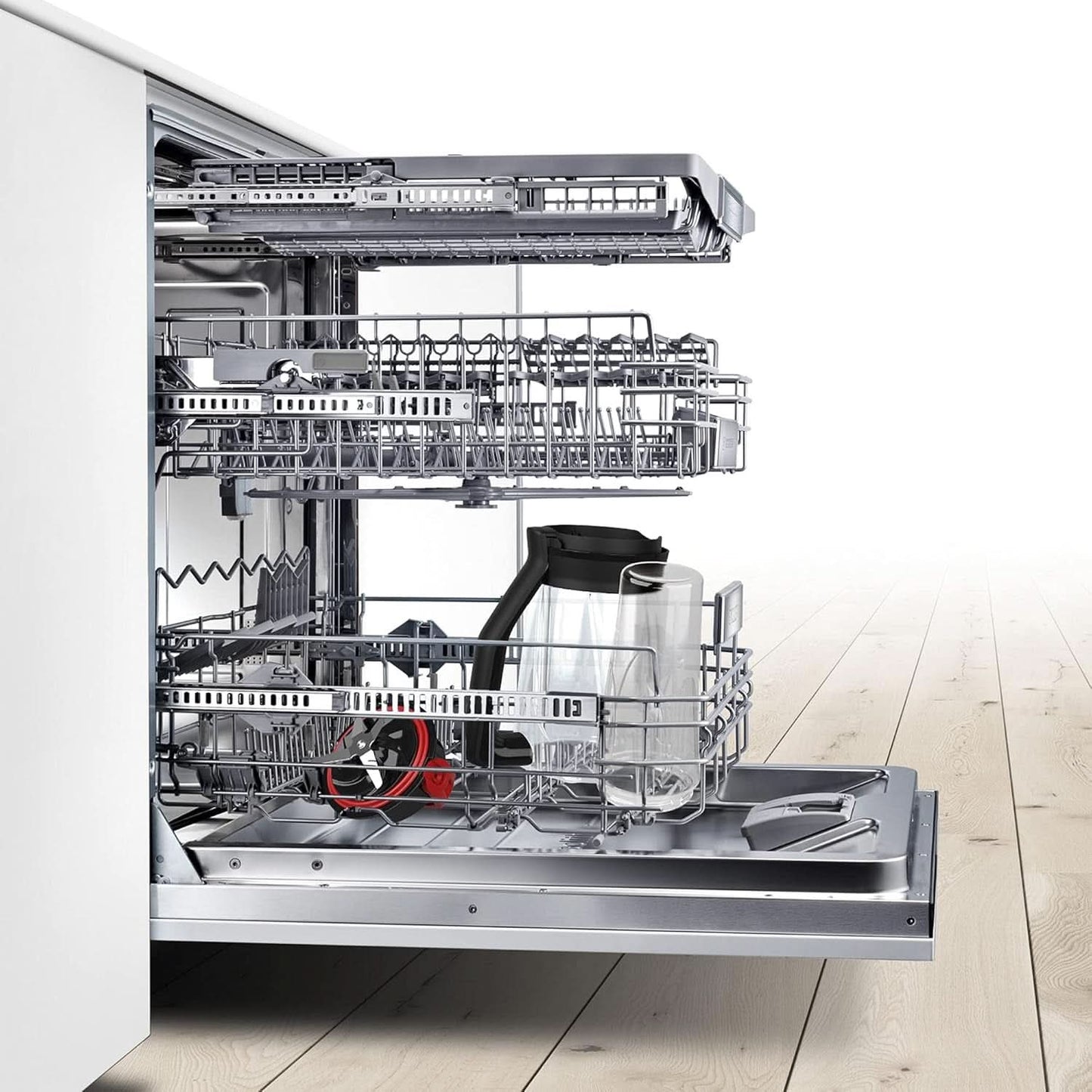 Bosch Standmixer Vitapower Serie 4 MMB6382M, Edelstahl-Klingen Tillverkad i Tyskland, 1,5L Thermosafe Glasbehälter, Stopfer, Sicherheitsdeckel, Spülmaschinengeeignete Teile, 30 000 U/Min, 1200 W, Edelstahl Kitchen Naty Shop