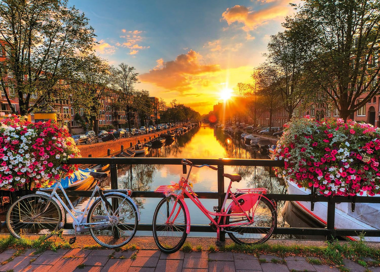 Ravensburger Pussel 12000662 1000 bitar Cyklar i Amsterdam - Färgglatt pussel för vuxna och barn i beprövad Ravensburger-kvalitet Pussel Naty Shop Ny design