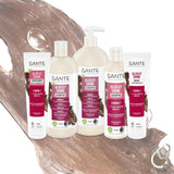 SANTE Naturkosmetik Glossy Shine Mask ekologiskt björklövsextrakt + 3x proteinkomplex, silikonfri och återfuktande hårmask, vegansk hårvård för mer glans och smidighet, 150 ml Naty Shop Hair Mask