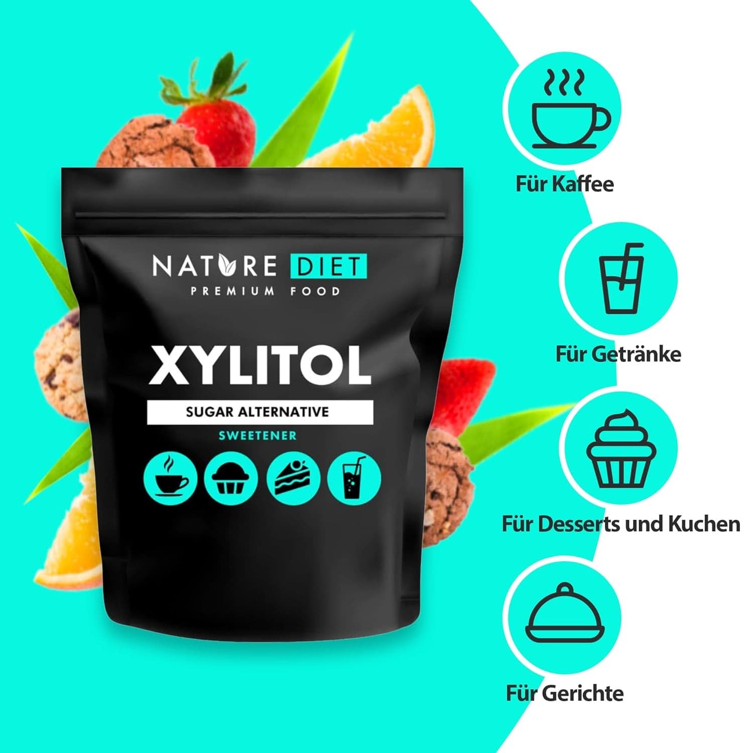 Nature Diet Xylitol, 1 kg sötningsmedel Naty Shop