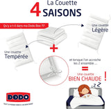 DODO 25665 För 4 säsonger Filt 140 X 200 Cm Vit Polyester Täcken och täcken Naty Shop