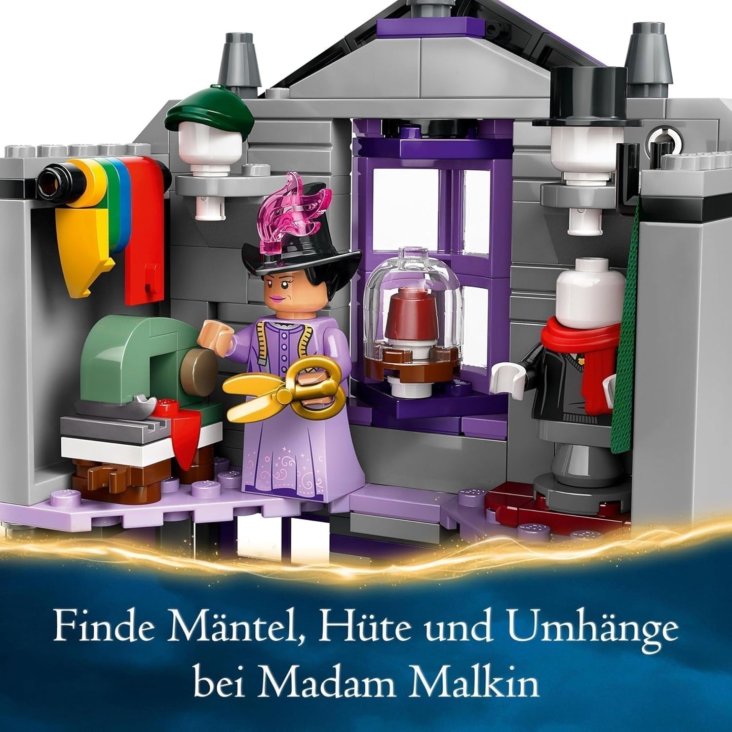 LEGO Harry Potter Ollivanders & Madam Malkins kostymer, Lands Of Diagon Alley, Lekset för barn, Trollkarlsleksaker, Fantasypresenter för tjejer, pojkar och fans från 8 år 76439 Byggset Besuche den LEGO-Store