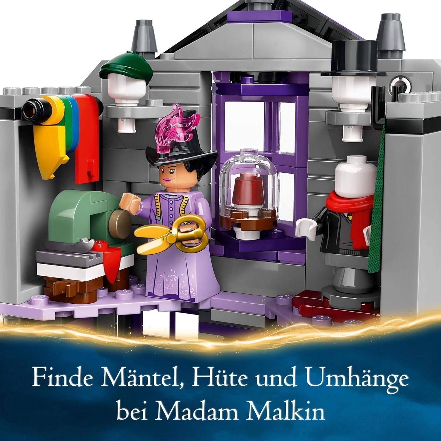 LEGO Harry Potter Ollivanders & Madam Malkins kostymer, Lands Of Diagon Alley, Lekset för barn, Trollkarlsleksaker, Fantasypresenter för tjejer, pojkar och fans från 8 år 76439 Byggset Besuche den LEGO-Store
