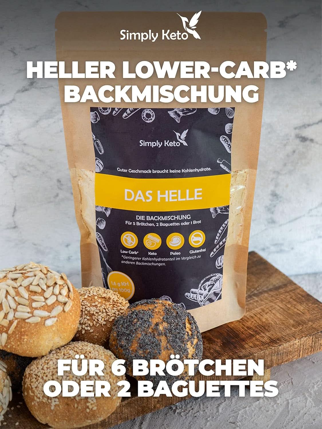 Simply Keto The Light Lower Carb* Bröd, Mix för glutenfritt bröd, 260 gram Kitchen Naty Shop