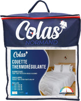 COLAS NORMAND Termoreglerande täcke, Cool In, Tempererat, 140 X 200 Cm, Svett, Optimal ventilation, 100% percale, Fresh Feel, Fransk, 53130255, White Naty Shop Täcken och täcken Vita 140X200 Cm