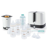 NUK manuell bröstpumpset, mjuk silikonkudde, 2 perfekt matchade flaskor, 150 ml Mat och amningstillbehör Bebe Naty Shop Perfect Match Set