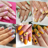 12 ark 3D-effekt Nagelklistermärke UV-härdande Långvarig Blomma Nagelklistermärken Gul Vit Daisy Nail Art Stickers