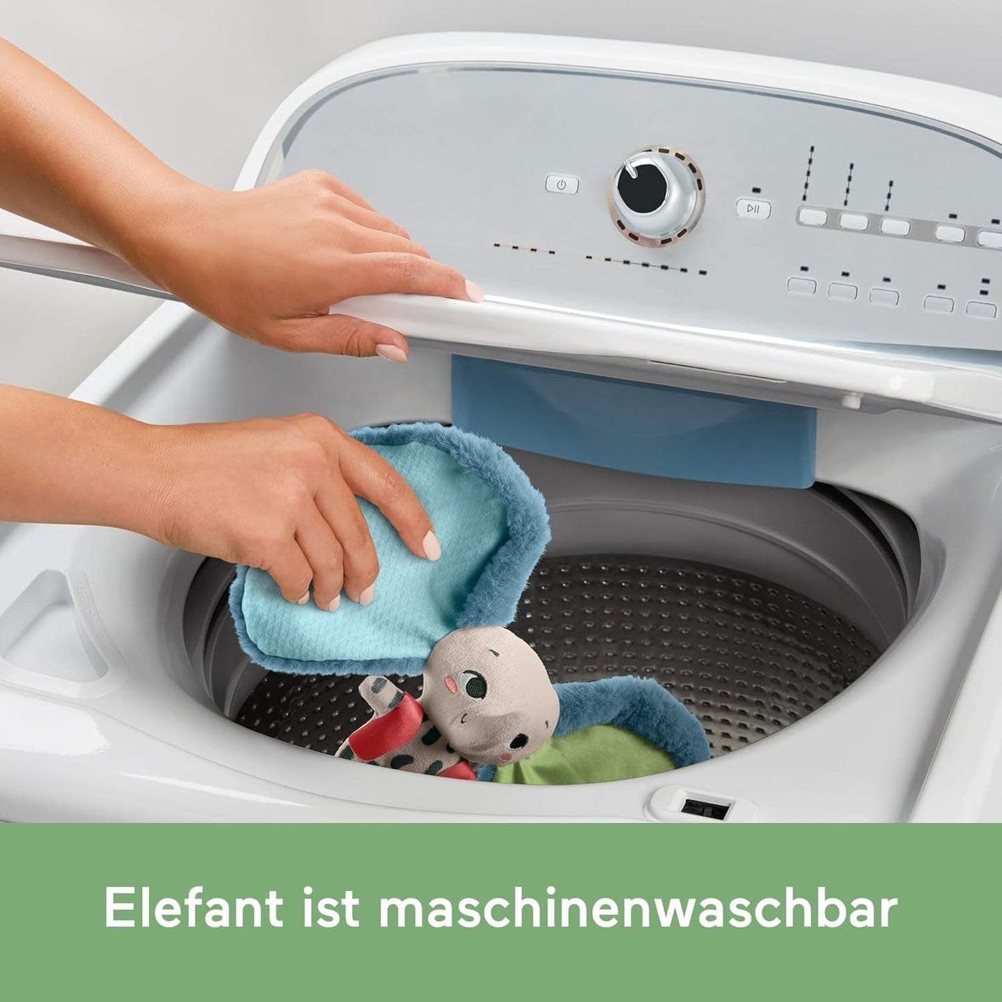 Fisher-Price Giant Ear Elephant - Bedårande mjuk plyschleksak med extra stora öron, gjord av 90 % återvunnen plast och FSC-certifierad förpackning, för bebisar från 3 månader och uppåt, HKD63 Bebe Toys Naty Shop
