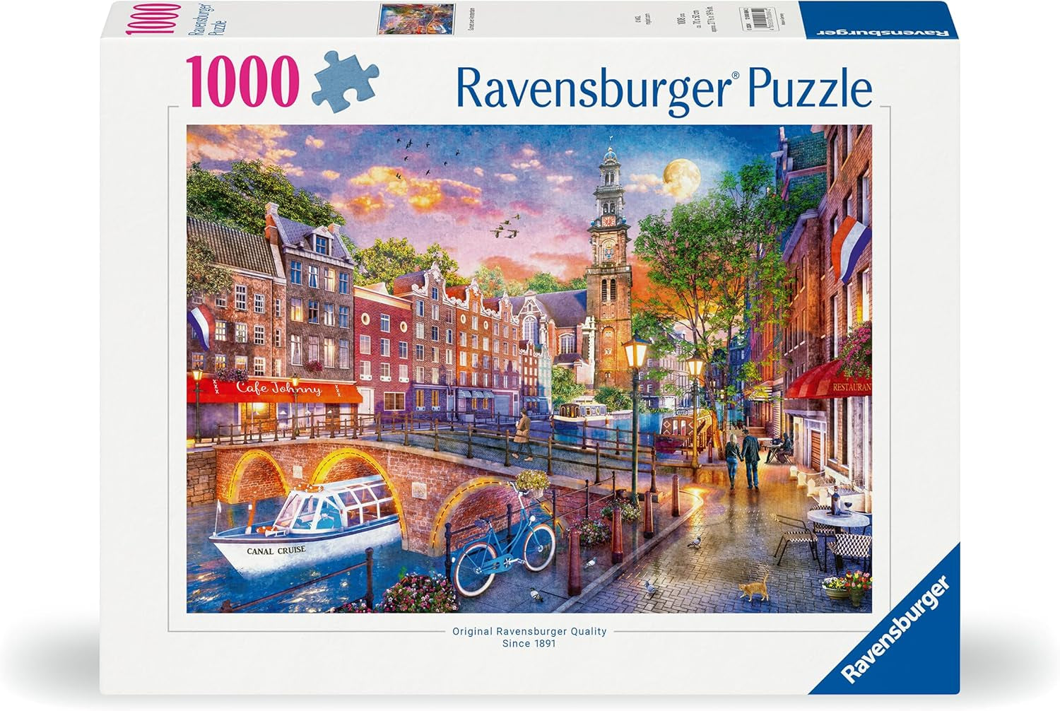 Ravensburger Puzzle 12000884 Sunset Amsterdam - 1000 bitars pussel för vuxna i åldern 14+ Puzzle Naty Shop
