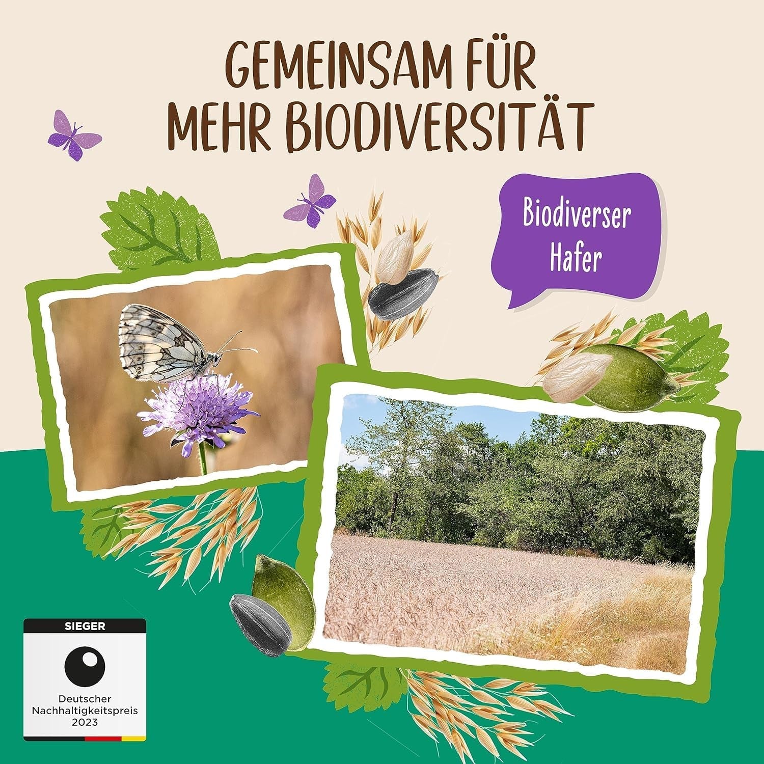 Allos osötad proteinmüsli | Ekologisk müsli | Havregryn | Spannmål till frukost | Vegansk (5 x 450 g), 1 st (pack om 5)