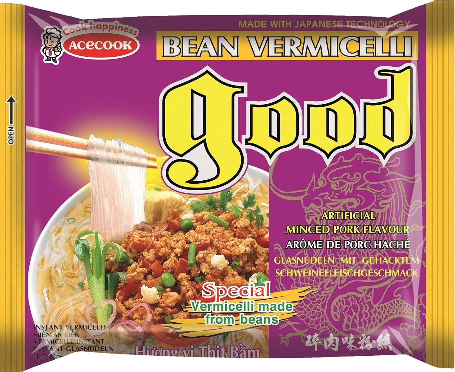 - GD Glass Instant Nudles med fläsk - (1 x 57g)