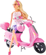 Simba 105730282 - Steffi Love Chic City Scooter, Steffi med Rosa Scooter med hjälm och hjälmfack, Modedocka, 29cm, För barn 3+