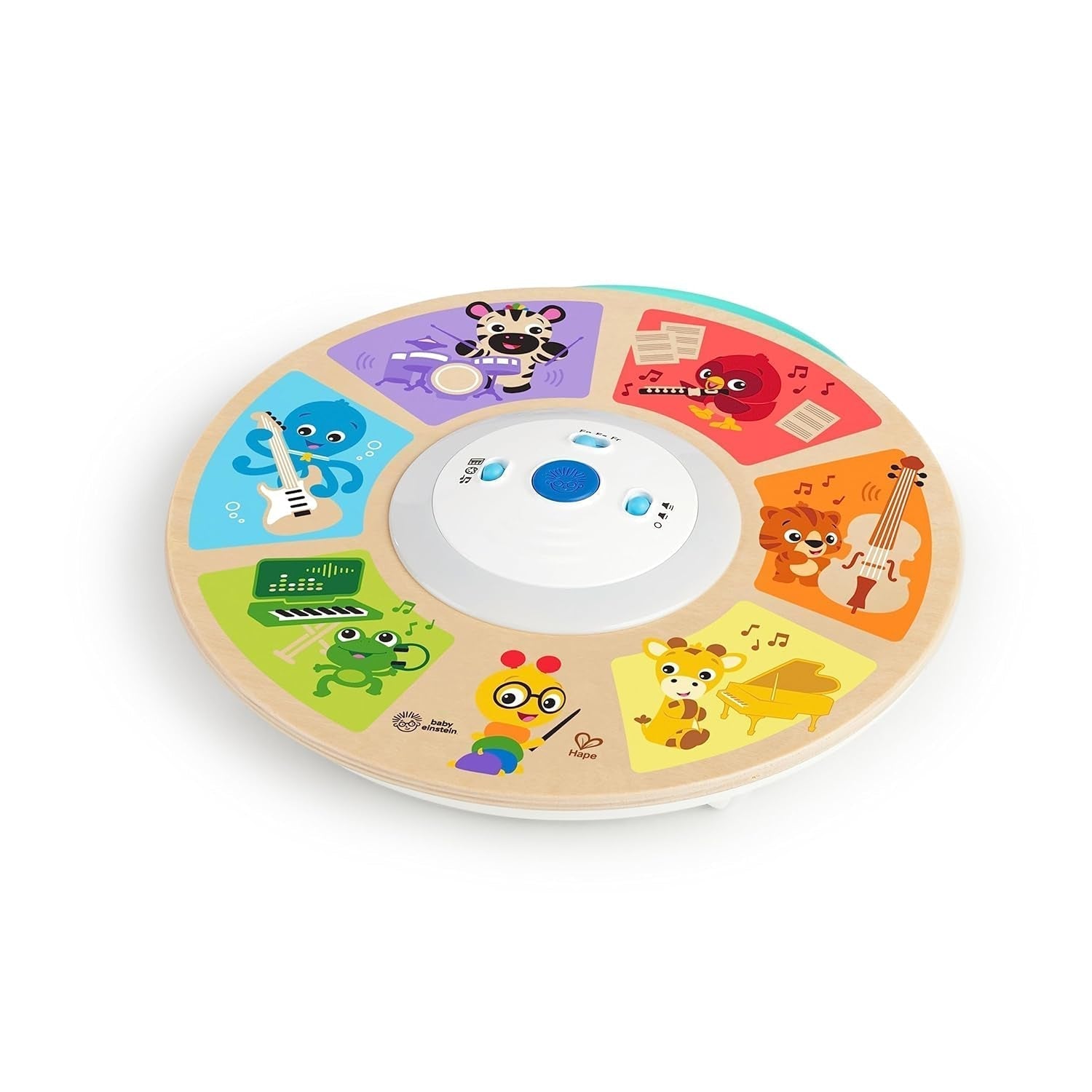 Baby Einstein, Hape, Cal's Smart Sounds Symphony Magic Touch Trä elektronisk aktivitetsleksak på 3 språk (engelska, franska och spanska), 3 lägen, från 6 månader Babyleksaker Naty Shop