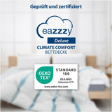 Genius Eazzzy Climate Comfort Quilt 155 X 220 Cm, Fibertätt, Lättviktstäcke för alla årstider, Andas täcke, Behaglig temperatur för sömn, Quilt för alla årstider Täcken och täcken Naty Shop