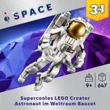 LEGO Creator 3In1 rymdastronautleksak, hund- och rymdskeppsmodellsats för barn, dagisdekorationer, kreativ present för pojkar och flickor 9 år gamla 31152 Byggset Besuche den LEGO-Store