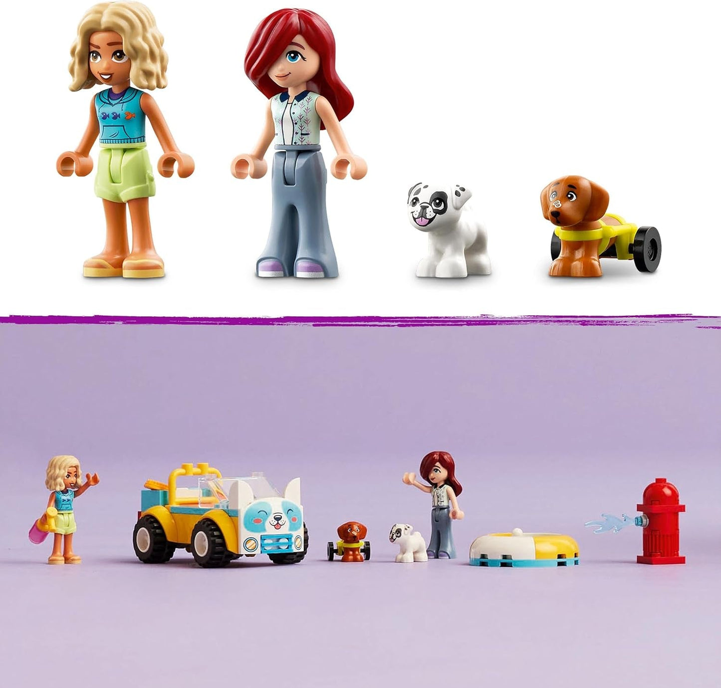 LEGO Friends mobil hundtrimmare, låtsaslekande djurfordonslekset, barnleksak med 2 figurer och 2 hundar för flickor och pojkar från 4 år, hundtrimmningsset 42635 Byggset Beuche den LEGO-Store
