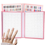 Nagellackspalett med 216 färger, Nagelskyddsställ, Nagellacksfärgade kortplattor, Nagelfärgskarta, Nagellackstillbehör
