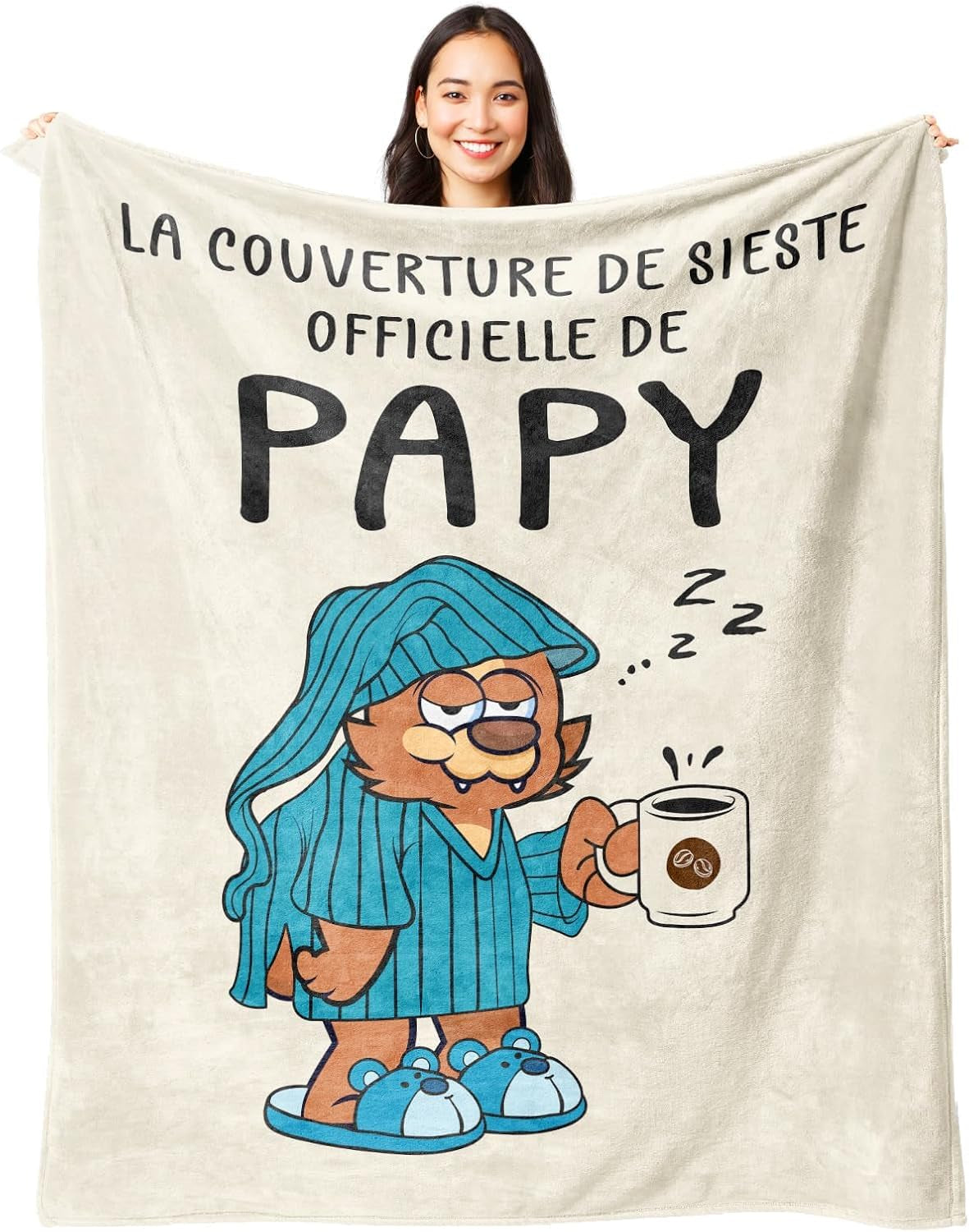 Juratar flanellfilt till pappa - present till födelsedag, fars dag och jul - 152 X 130 cm Sängar och filtar Besuche den Juratar-Store Papy