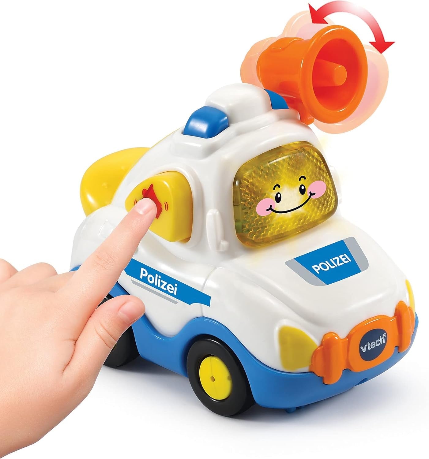 Vtech TUT TUT Baby Flitzer - Polis - För 1-5 år & TUT TUT Baby Flitzer - Brandbil - Leksaksbil med musik, ljusknapp, meningar och intressanta ljud - För 1-5 år Baby Toys Naty Shop