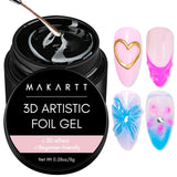 Makartt 3D Nail Art Gel - Rhinestone Glue Gel 15G för Nagelnyckelringar, Multifunktionell Nail Sculpture Gel för DIY Nail Design, Nail Sculpture Nagelmodellering hemma (Transparent)