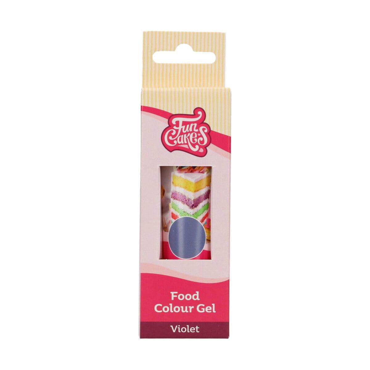 Funcakes Purple Food Color Gel: Högkoncentrerad matfärg för deg, grädde, fondant, marsipan, bakverk, enkel dosering, individuella droppar för att skapa levande färger, Halal, 30g
