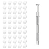 100 Stück Nail Art Schwamm Mit Piercing Zange, Nail Art Zubehör Schwamm Mit Piercing Kugel Aufdreher, Sponge Brush Applikator, Nagelkunst-Rendering-Werkzeuge,Für Gradient Nail Art Patterns Erstellen.