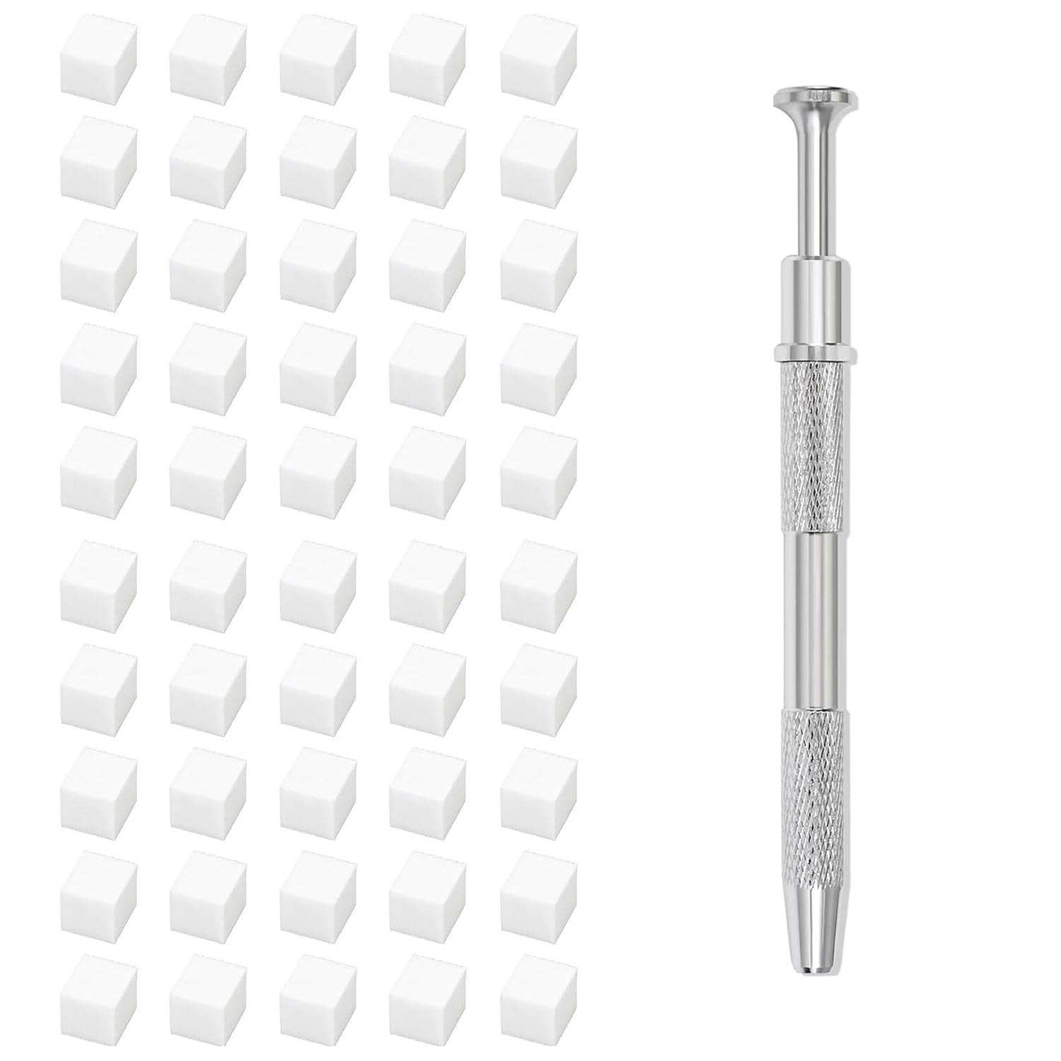 100 Stück Nail Art Schwamm Mit Piercing Zange, Nail Art Zubehör Schwamm Mit Piercing Kugel Aufdreher, Sponge Brush Applikator, Nagelkunst-Rendering-Werkzeuge,Für Gradient Nail Art Patterns Erstellen.