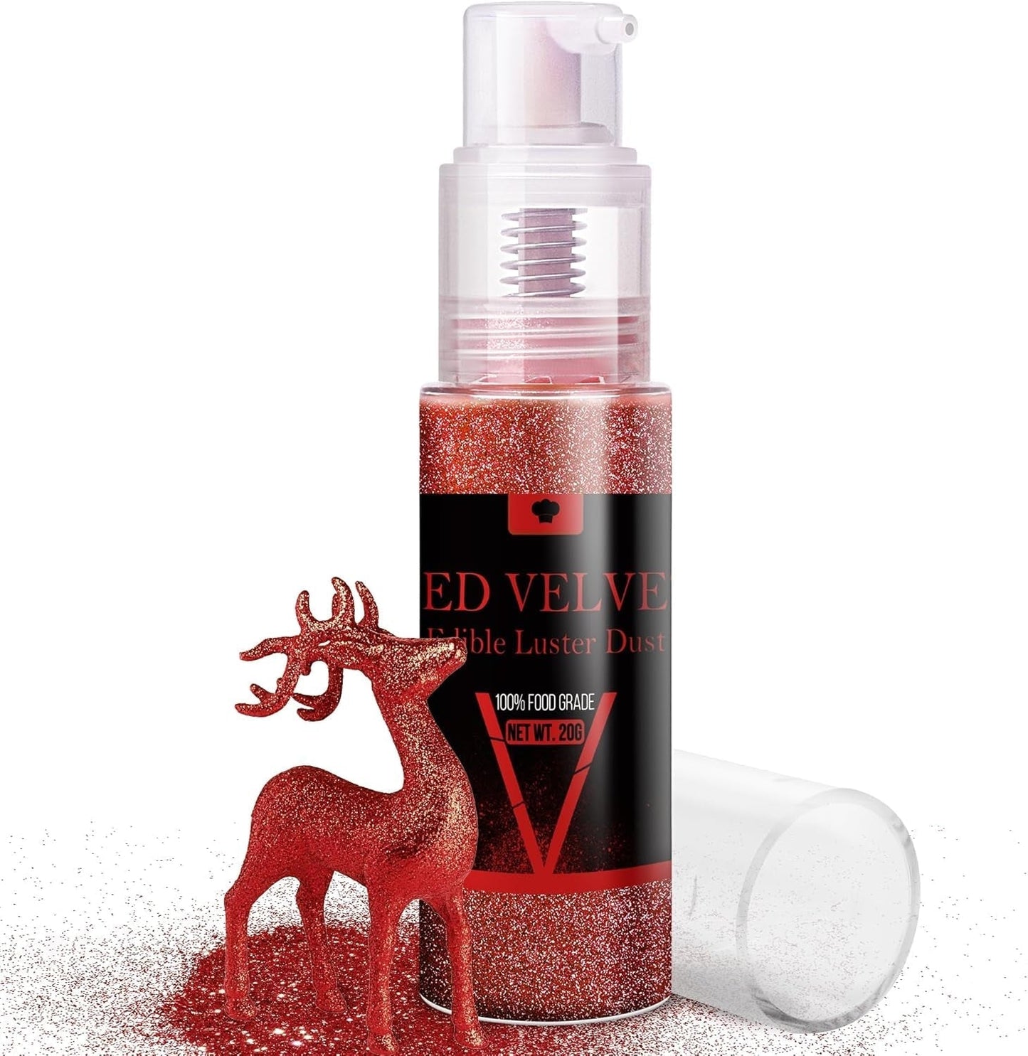 Ätbart glittersprayset - 20 g mat iriserande glitterdamm för drycker, champagne, kakor - ätbar metallisk matfärg för cocktails, vin, sprit, bakning, kakor