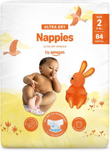 Amazon Ultra Dry blöjor, storlek 1 (2-5 kg) - månadslåda, vit, antal 96 (2 förpackningar om 48) (tidigare Mama Bear Brand, identisk produkt)