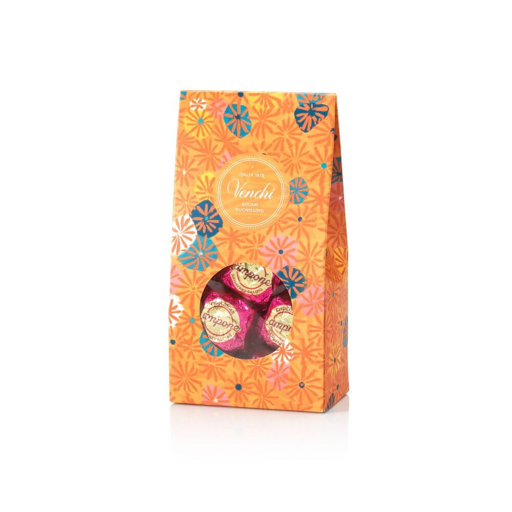 Venchi - Murrine Chocolate Raspberry Praline Presentbox, mörk choklad, 288 g, glutenfri, inga konstgjorda färger, inga konserveringsmedel - perfekt presentidé