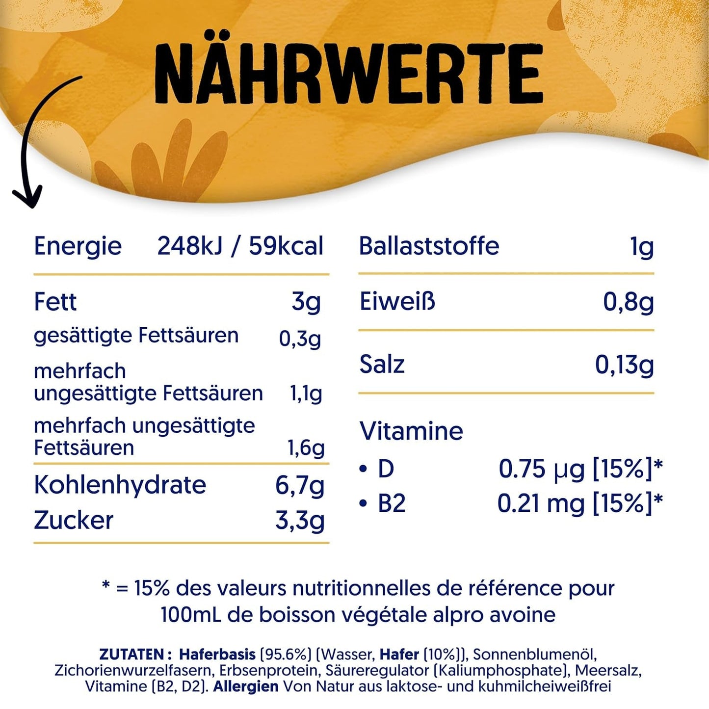 Alpro Barista Haferdrink – Zum Aufschäumen – Vegan und milchfrei – Von Natur aus lactosfrei – Rich an Ballaststoffen, Calcium und Vitaminen – 8 x 1 L – Haltbar