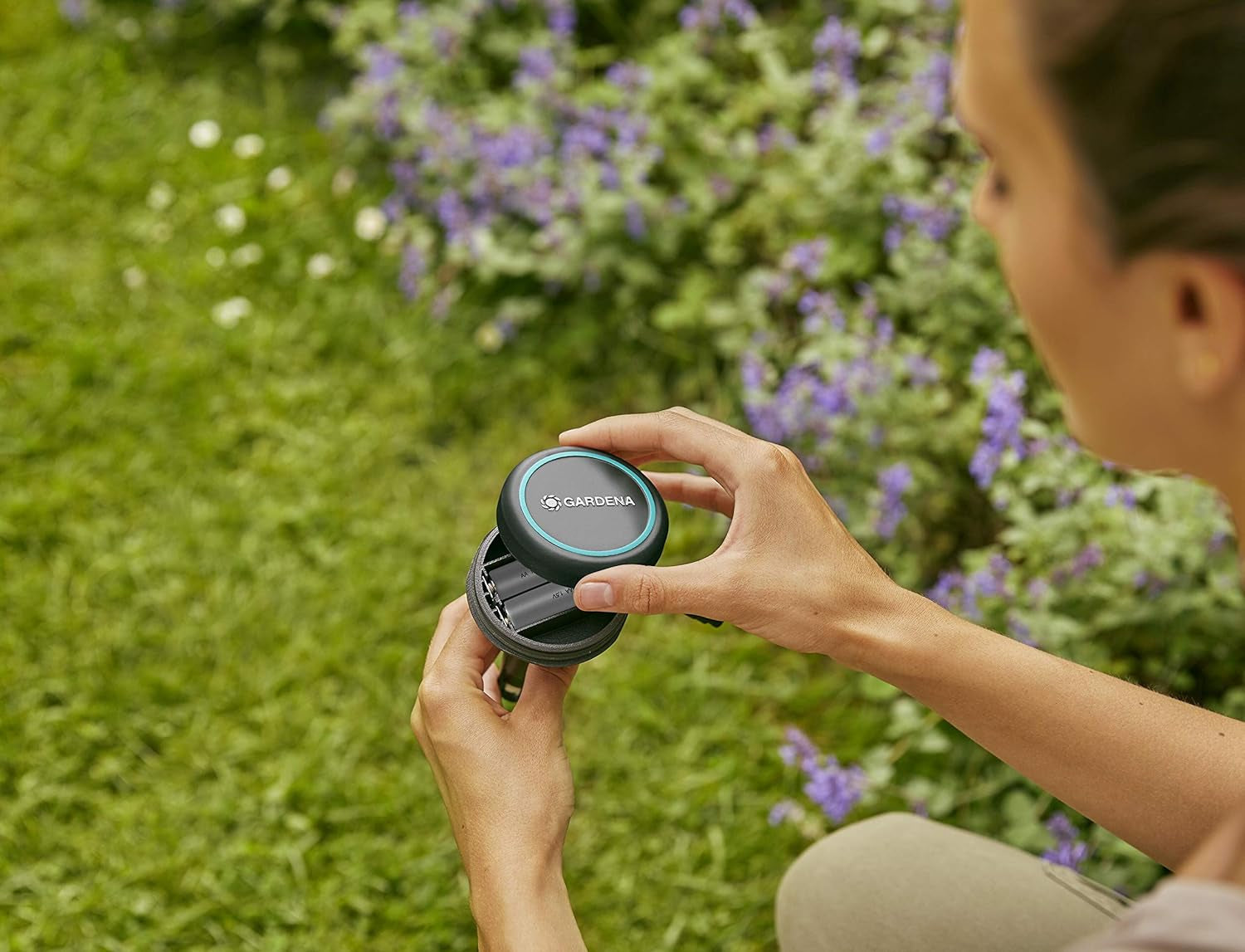 Gardena förlängningskabel (10 m) för regnsensor och jordfuktighetssensor, anslutningskabel med Easy Click-system, förlängbar upp till 105 m, för användning över och under marken (01868-20)