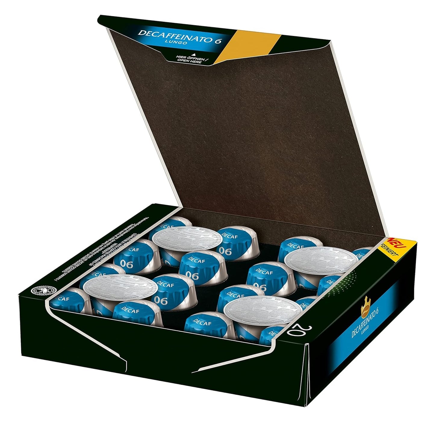 Kaffeekapseln Espresso Intenso, Intensität 10 av 12, 10 x 20 Getränke & Kaffeekapseln Lungo Decaffeinato- Intensität 6- 200 Nespresso kompatibel Kapseln, 10er Pack, 10 x 20 Getränke