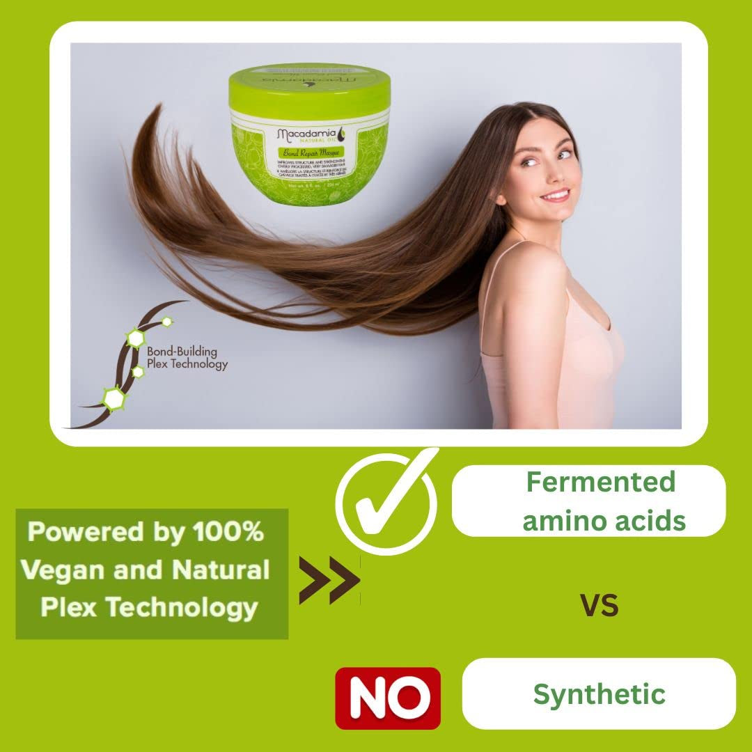 Bond Repair Mask hjälper till att vitalisera och stärka överbearbetat, skadat hår, formulerad med aminosyror från naturen - Vegansk och naturlig plex-teknologi. Naty Shop hårmask