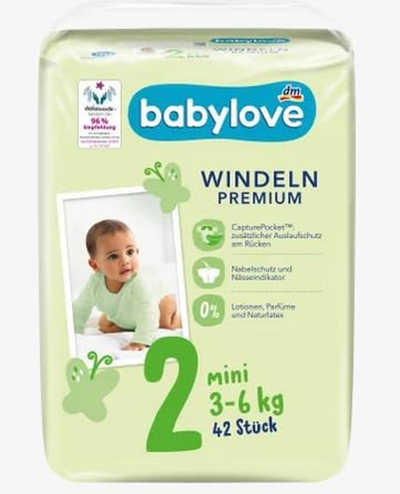 Premiumblöjor storlek 2, mini, 3-6 kg, 42 st