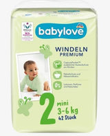 Premiumblöjor storlek 2, mini, 3-6 kg, 42 st
