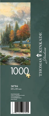 Schmidt Spiele 58784 Thomas Kinkade, Evening at the Autumn Lake, pussel 1000 bitar, färgglada Puzzle Naty Shop