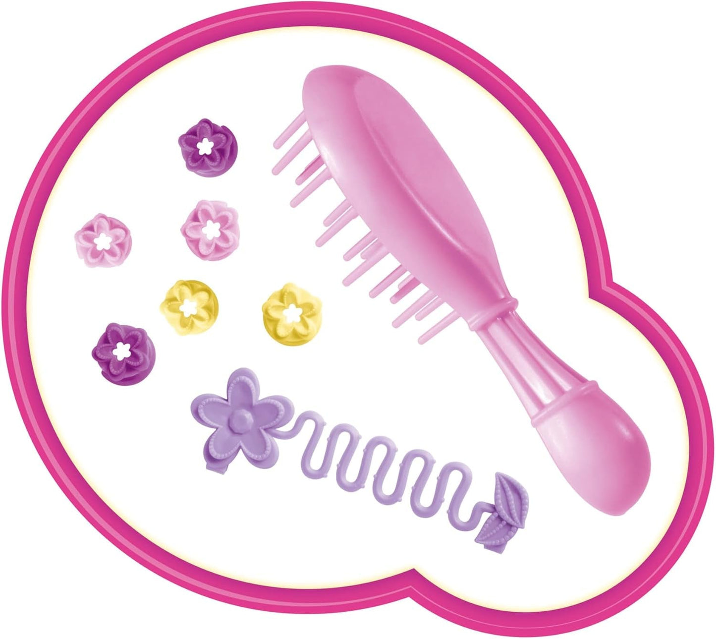 Simba 105733640 - Steffi Love Flower Hair, docka med extra långt hår, innehåller 6 klämmor, flättillbehör och kam, 29 cm, 3+ år