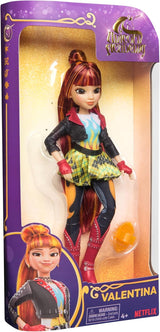 Unicorn Academy Valentina Doll - originaldockan från den populära Netflix-serien, är 24 cm lång och har 5 tillbehör för fantasifullt rollspel, för barn från 4 år och uppåt