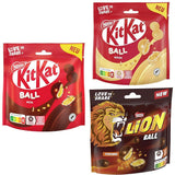 Förpackning Nestlé-bollar med mjölk, vit, Caramel Lion (3 x 130g)