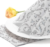 Papstar, 50 servetter "ROYAL Collection" 1/4-faldigt 40 Cm X 40 Cm grå "Damascato", #85005