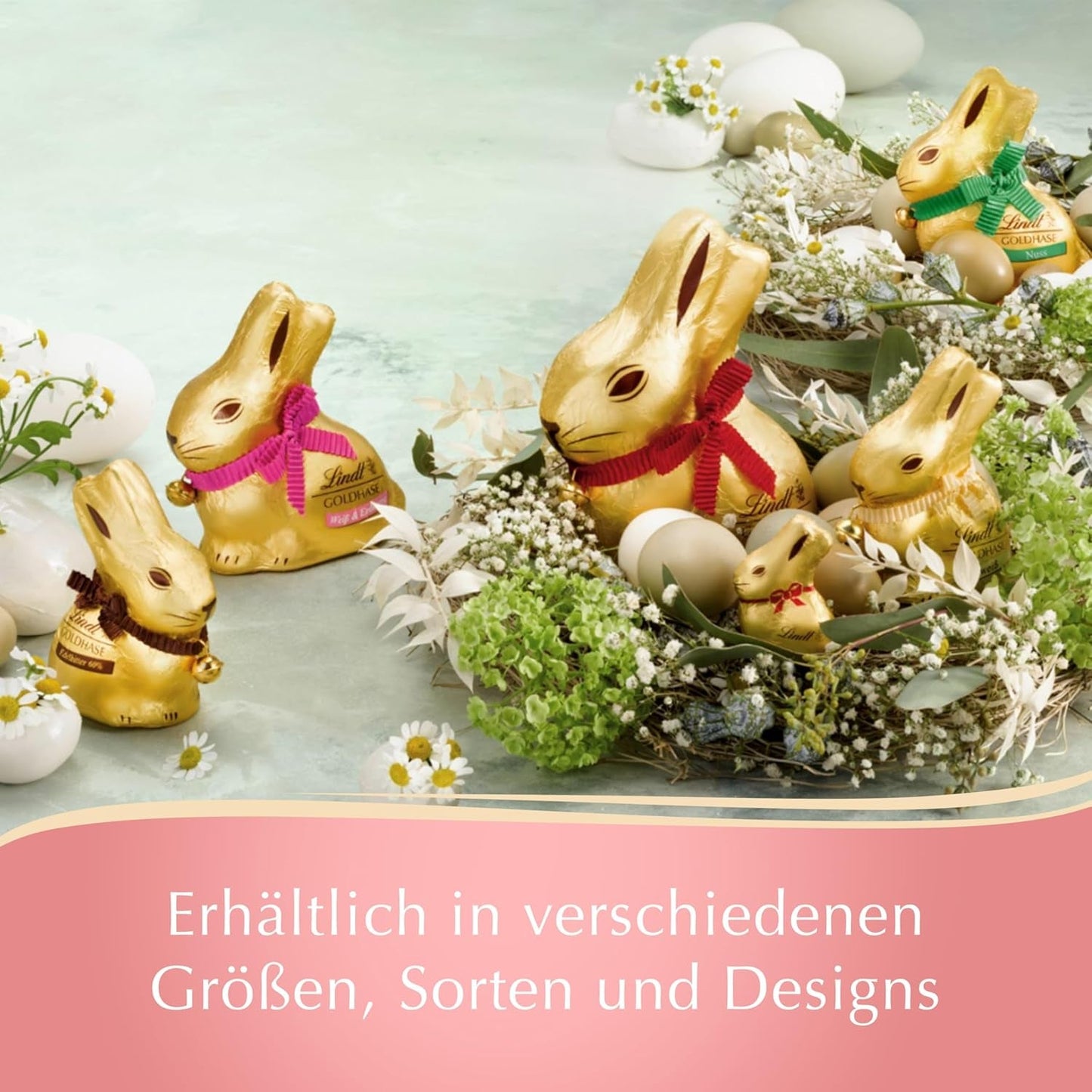 Lindt Choklad Golden Bunny | Den gyllene kaninen 100g | Påskharen Premium Mjölkchoklad | Påskchoklad | Gåva av choklad | Chokladkaninen | Påskharen