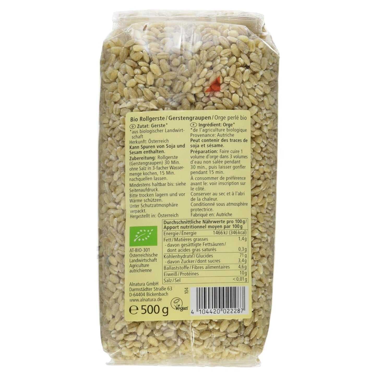 Ekologiskt pärlkorn, pärlkorn, 500g