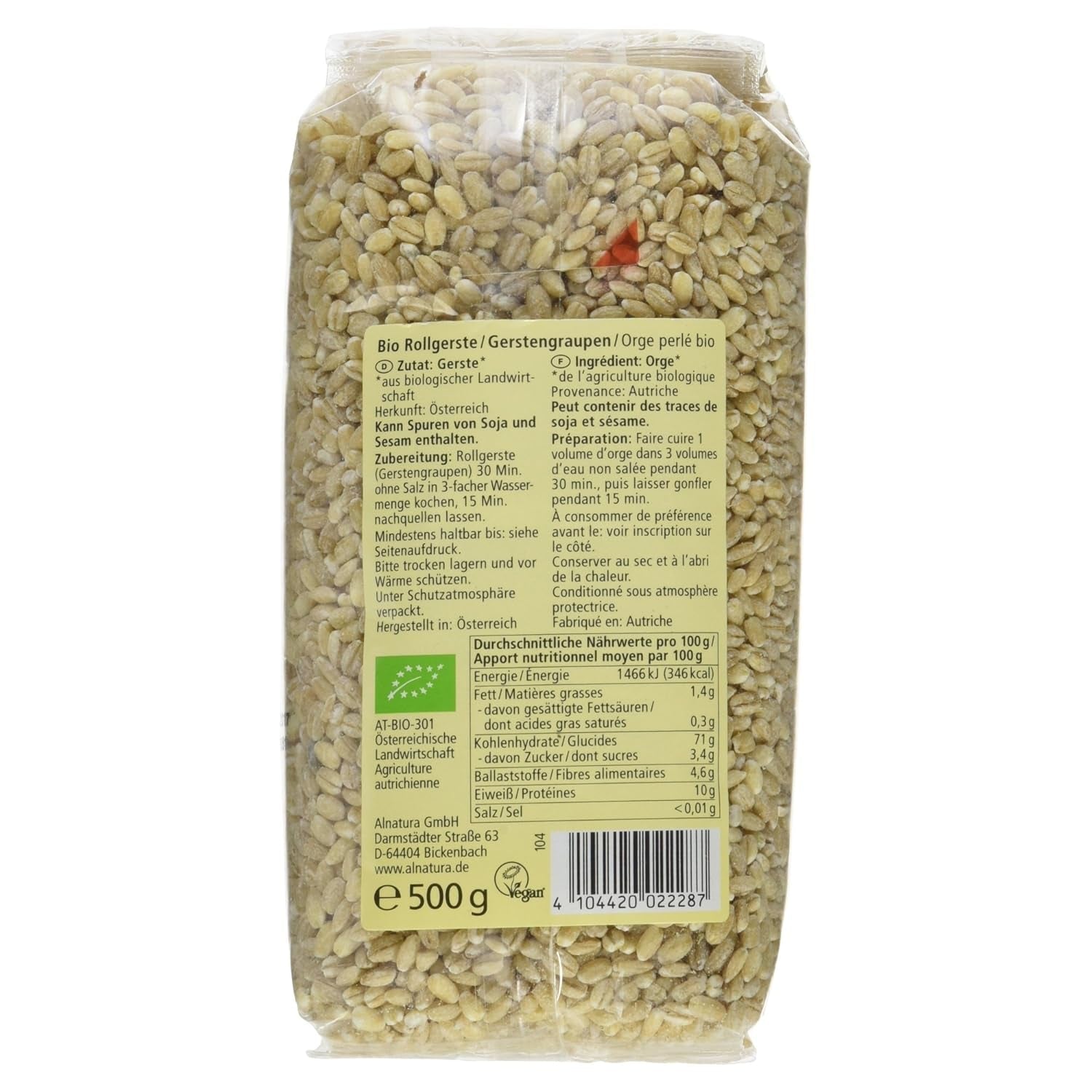 Ekologiskt pärlkorn, pärlkorn, 500g