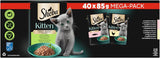 Sheba våtfoder för kattungar, i olika påsar, med lax (MSC) och kyckling i sås, multipack 40x85g