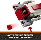 LEGO Star Wars Escape With The BARC Speeder, Mandalorian-setet, leksakscykel med sidvagn, Inkluderar figurerna Kelleran Beq och Grogu, present till pojkar och flickor från 8 år 75378 Byggset Beuche den LEGO-Store