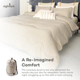 Night Lark Täcken utan överdrag, 4,5 Tog, King Size, Tufted Dot Collection, Lyxiga sängkläder, Allergivänligt, Maskintvättbar, varma sandtäcken & täcken Naty Shop